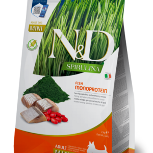 N&D Spirulina kutyáknak- Hering, spirulina és goji-bogyó -Felnőtt -Mini- 2 kg
