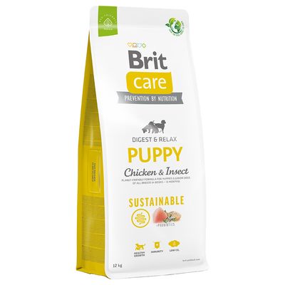 Brit Care Dog Sustainable Puppy, Csirke és rovar fehérje
