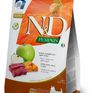 N&D Pumpkin kutyáknak- Szarvas & Alma -Felnőtt -Mini- 2 kg